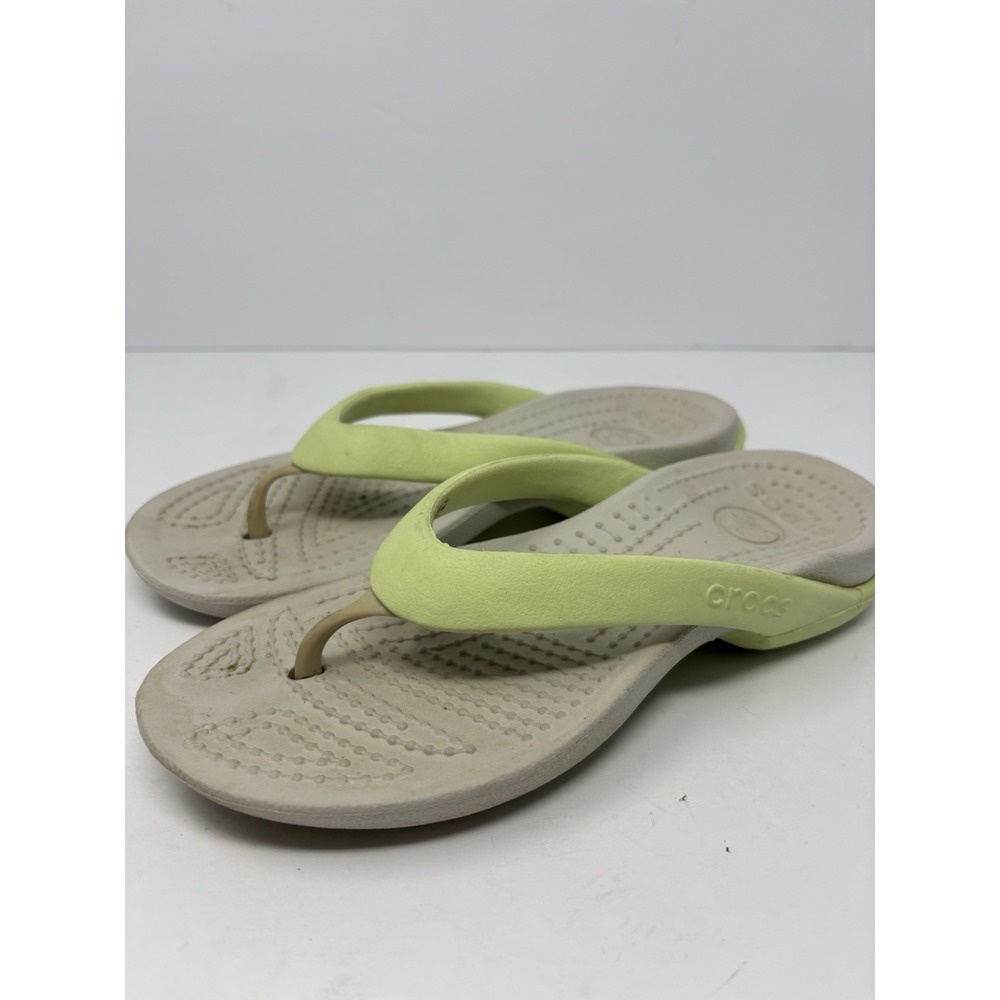 Crocs Women's Green Flop Thong Sandals Size 5
